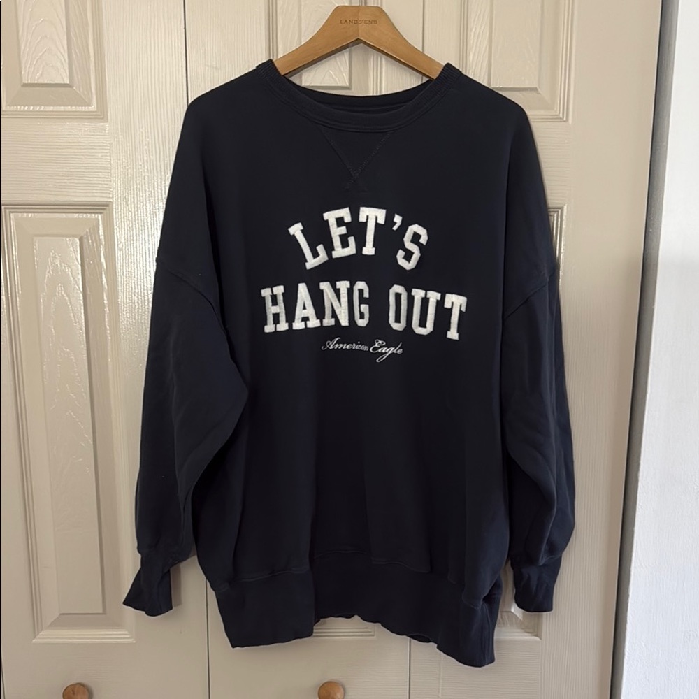 American Eagle Outfitters dark navy Crewneck Sweater